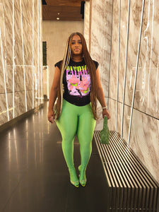 Flashy tights green