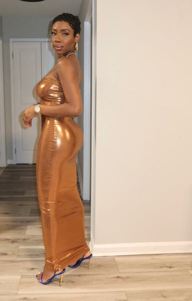 BRONZER TUBE DRESS