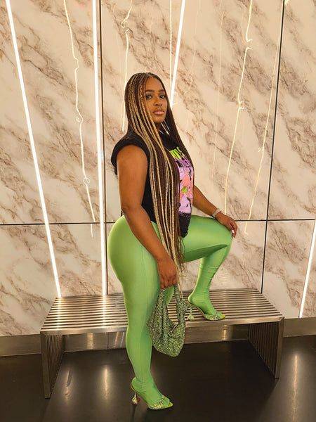 Flashy tights green